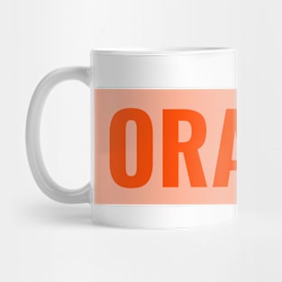 Orange text simple classic typography Mug